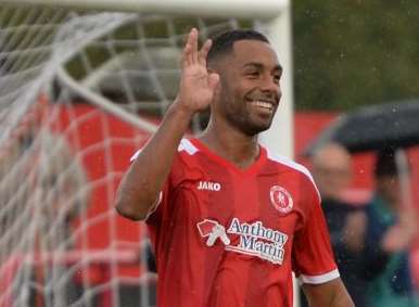 Welling striker Adam Coombes. Picture: Dave Budden