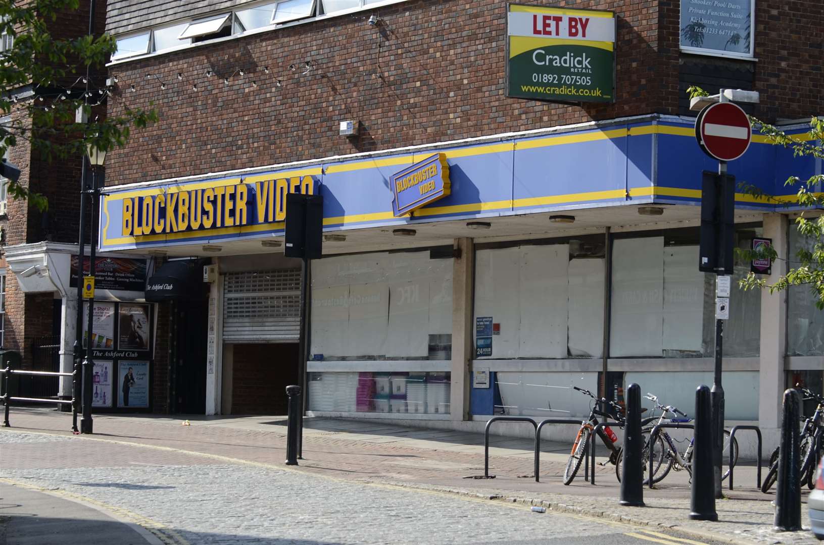 The Blockbuster Video in High Street, Ashford, after its closure