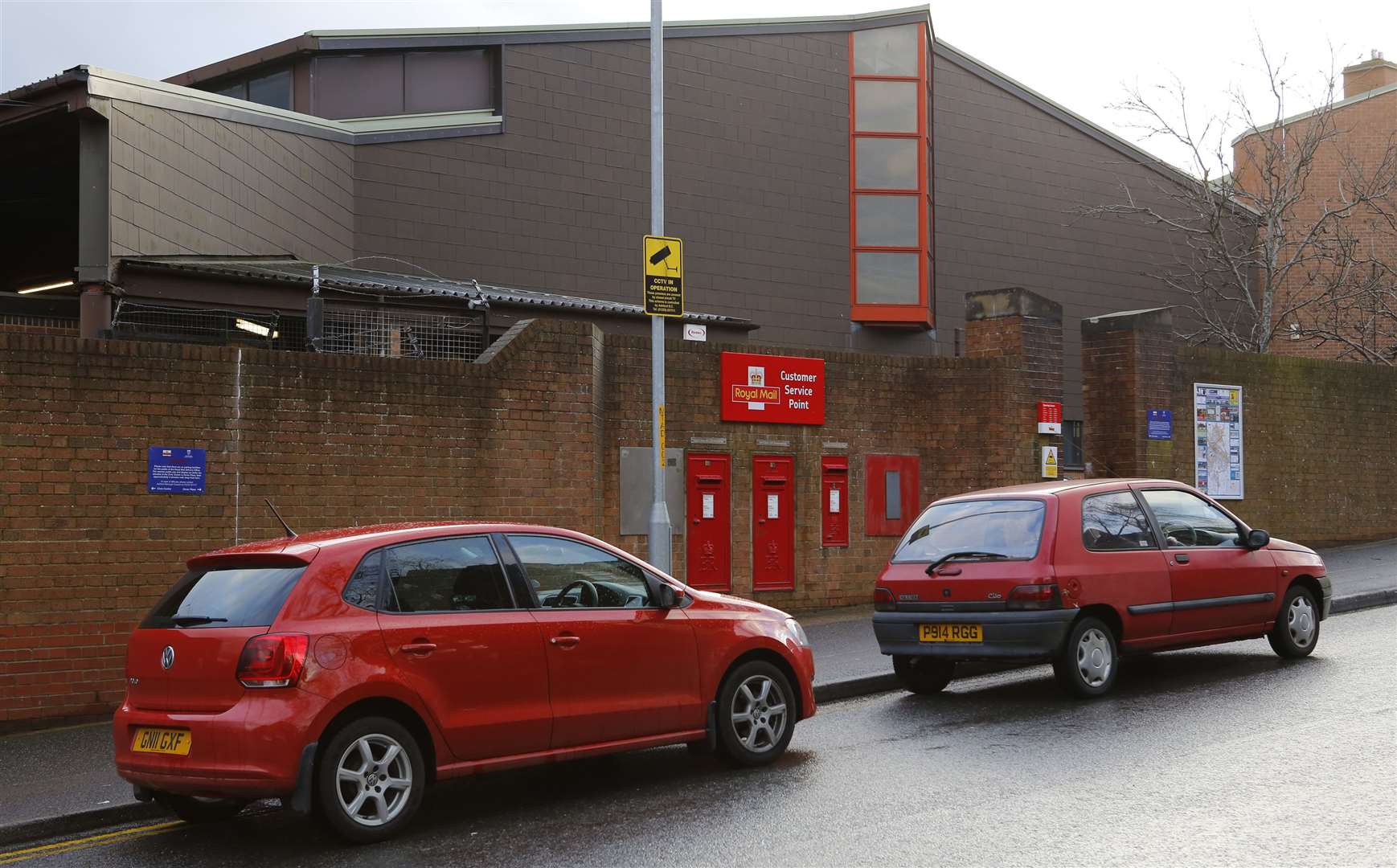 Cars often park outside the sorting office despite double-yellow lines. Picture: Andy Jones