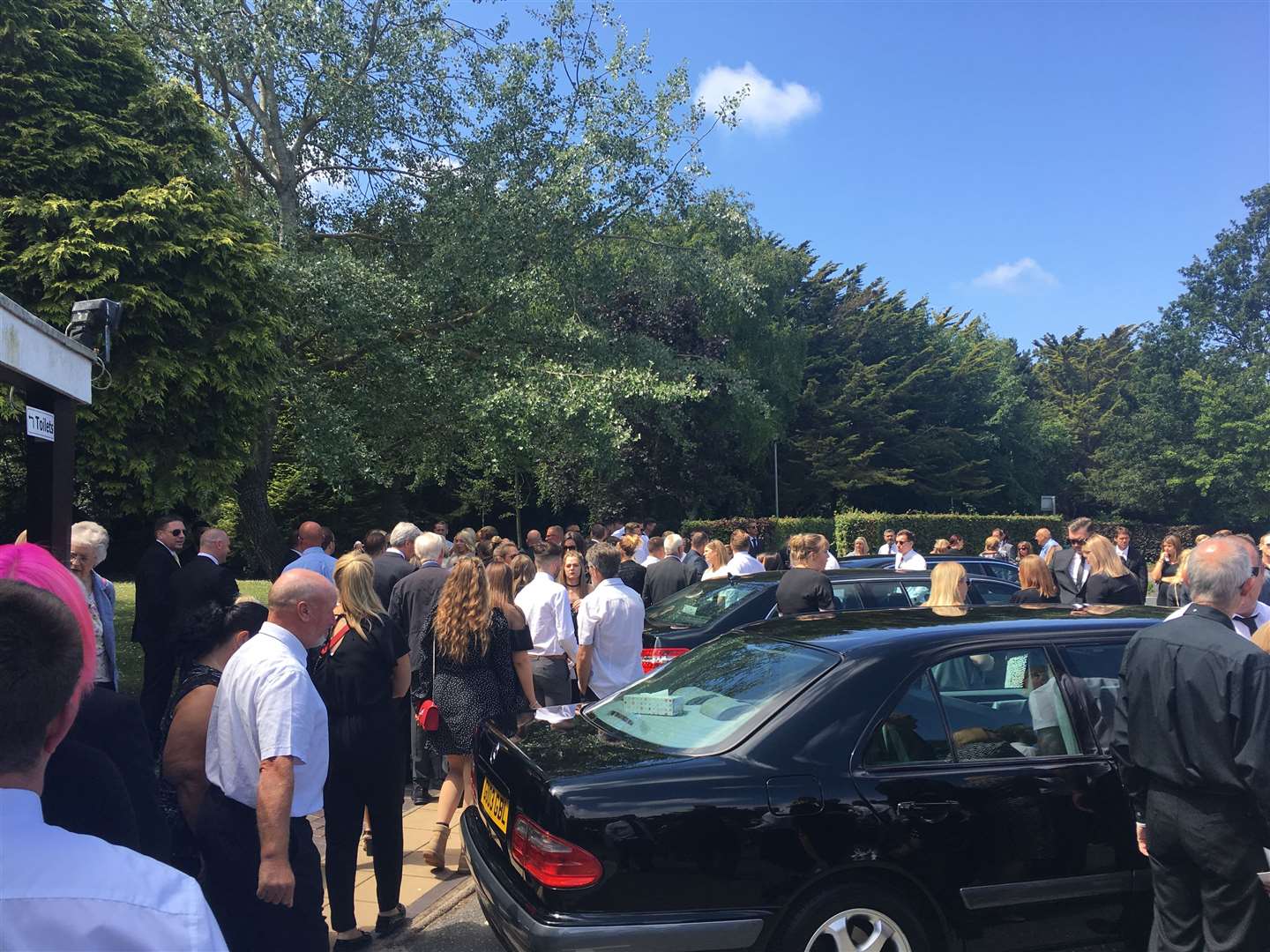 The funeral for Ben Stone in Thanet Crematorium, Margate