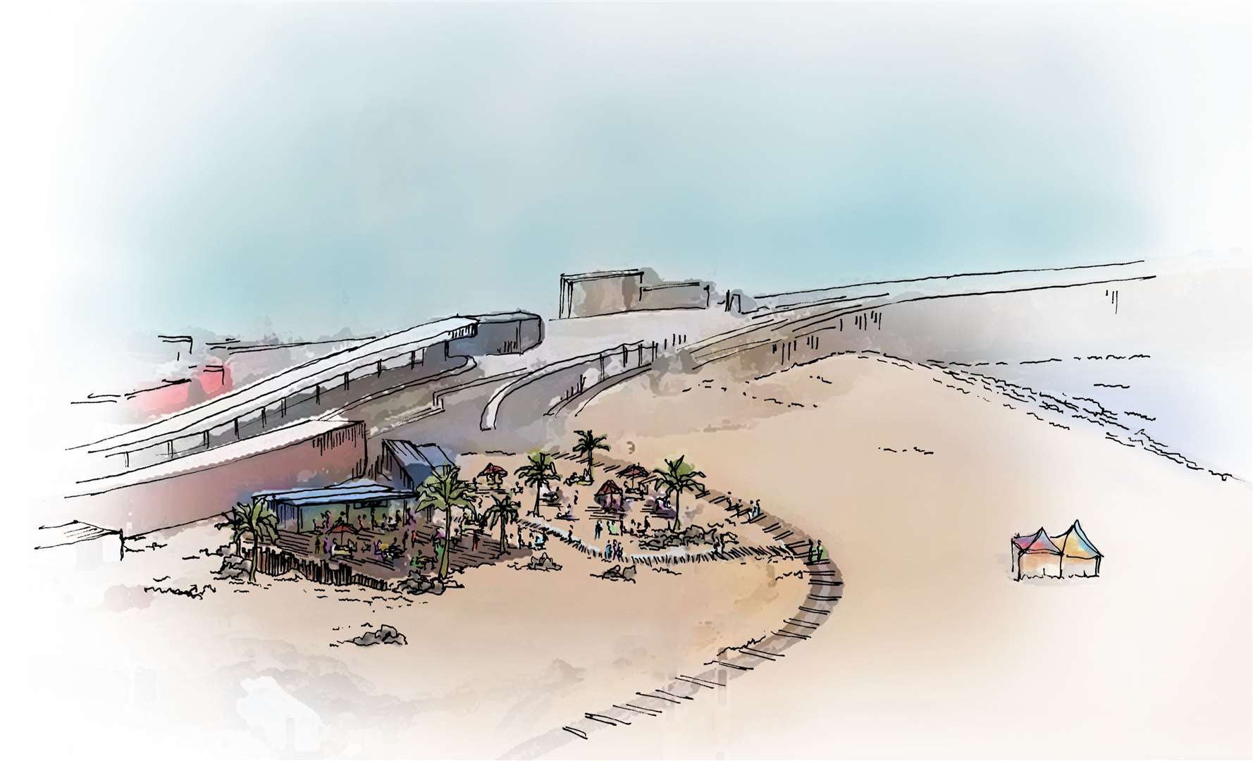 Beachside will be a new al fresco dining experience at the Harbour Arm in Folkestone. Picture: Folkestone Harbour Arm