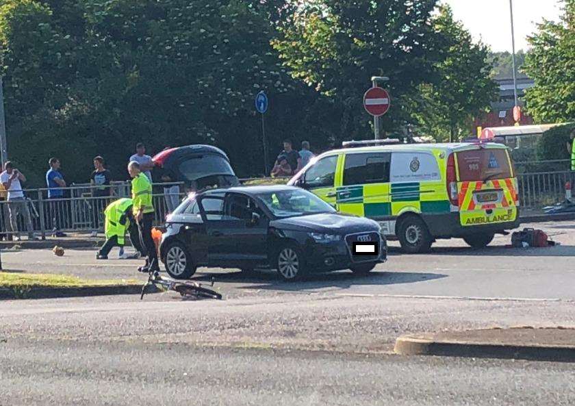 A black Audi was involved. Picture: Steve Salter