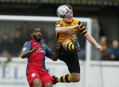 Alex Flisher in action for Maidstone against Weston Picture: Martin Apps