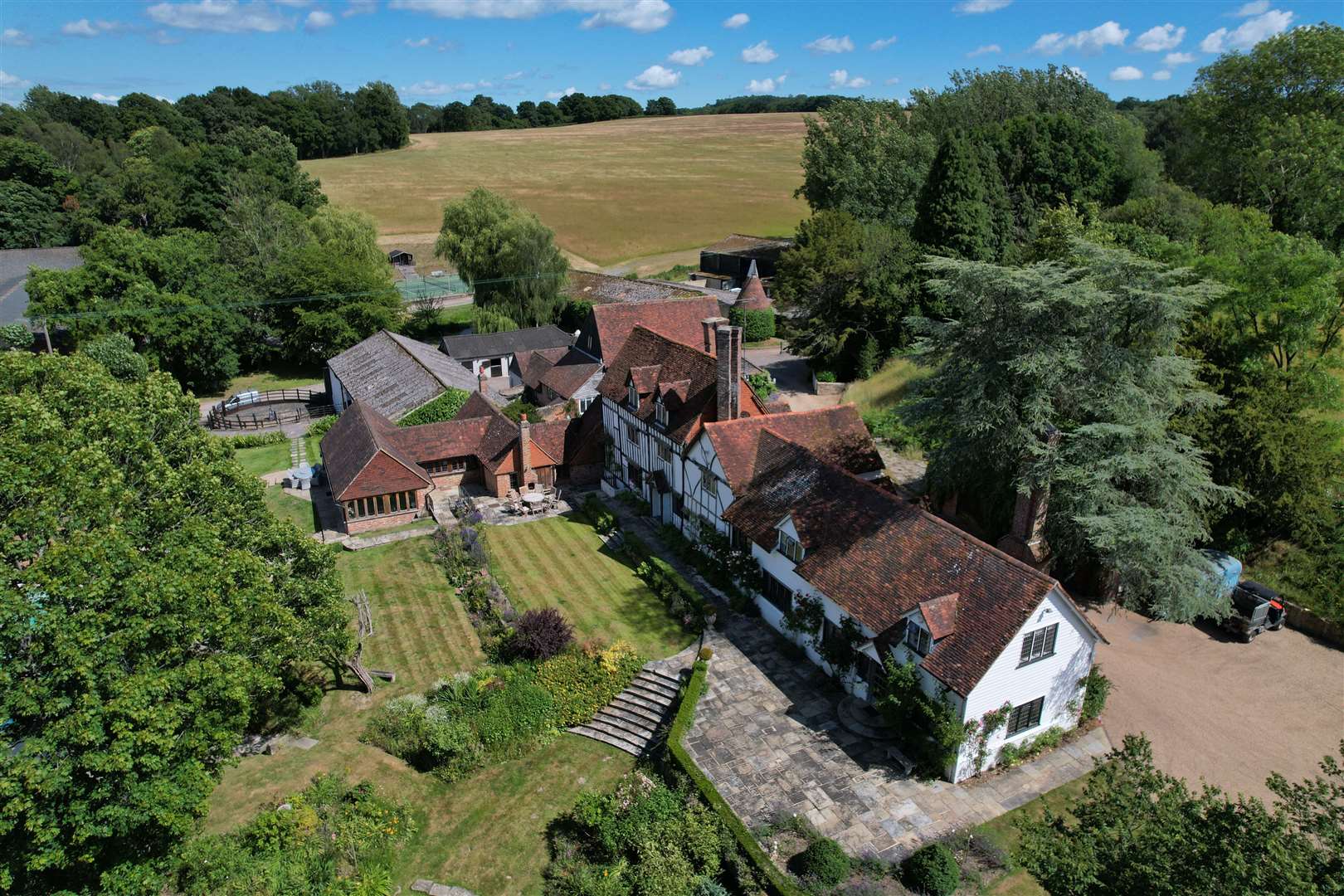 The Grade II listed property is surrounded by beautiful countryside. Picture: Savills