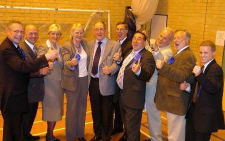 Celebration time for Tory candidates in Swale. Picture: MIKE SMITH