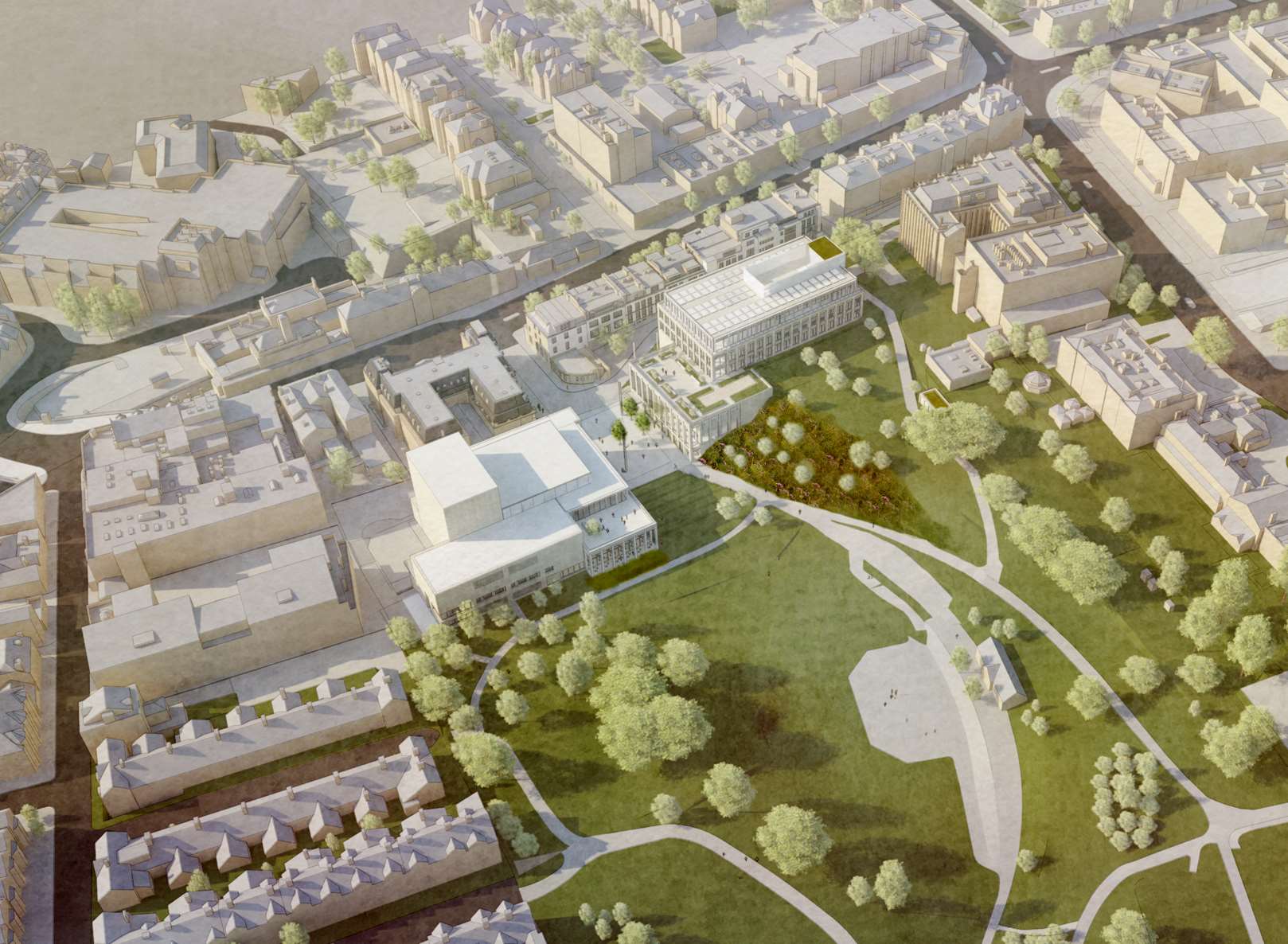 The new civic centre would include a council chamber, flexible spaces, facilities for weddings and offices for private lease in Mount Pleasant Avenue