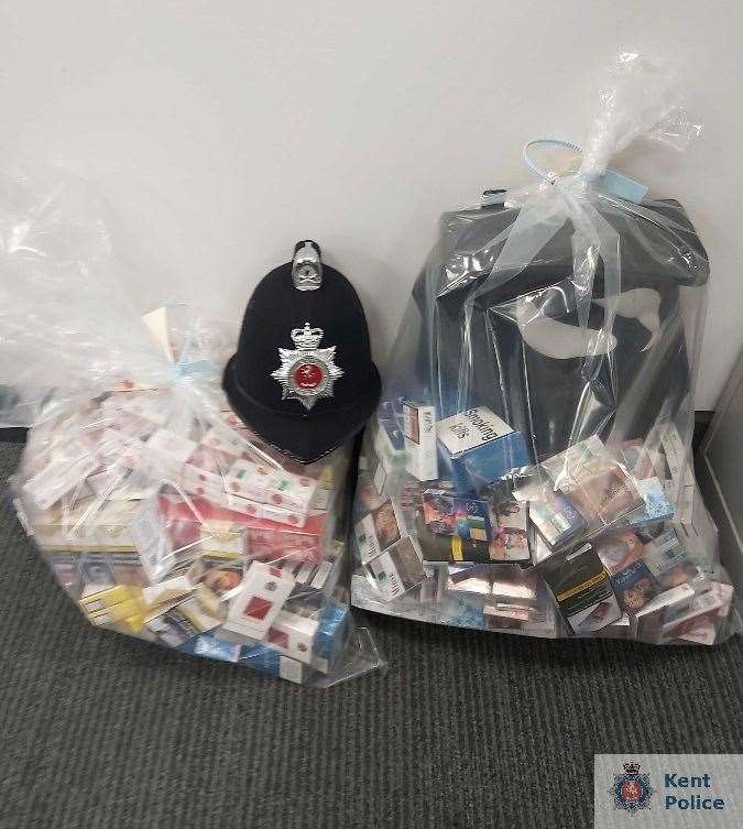 Officers seized 9,000 illegal cigarettes. Picture: Kent Police