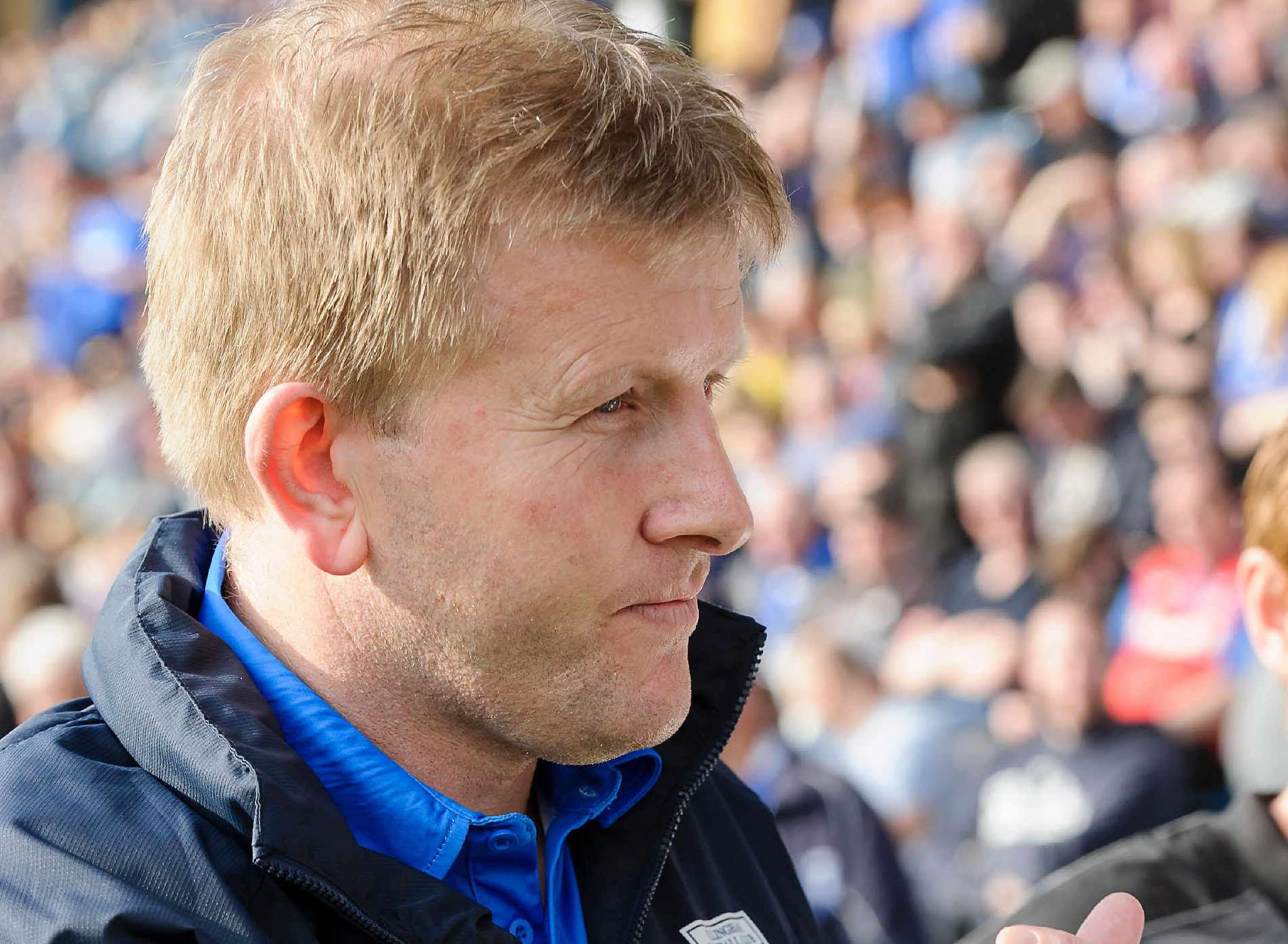 Gills head coach Ady Pennock just before kick-off. Picture: Andy Payton