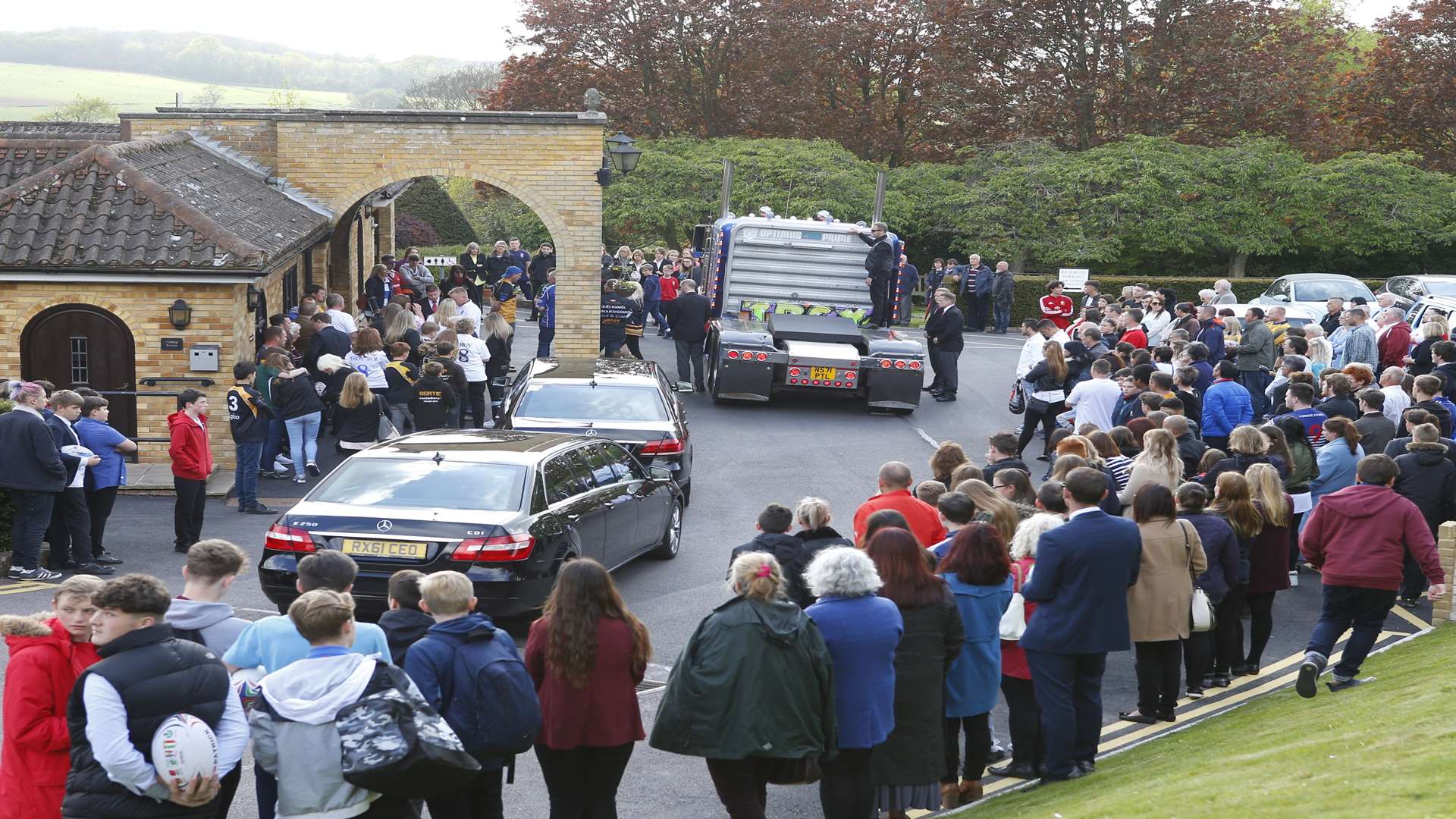 Troy's funeral at Barham Crematorium was well attended.