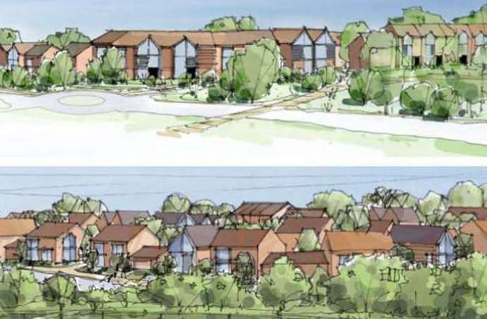 An artist's impression of what the Great Grovehurst Farm estate, Kemsley, could look like. Picture: Pentland Homes