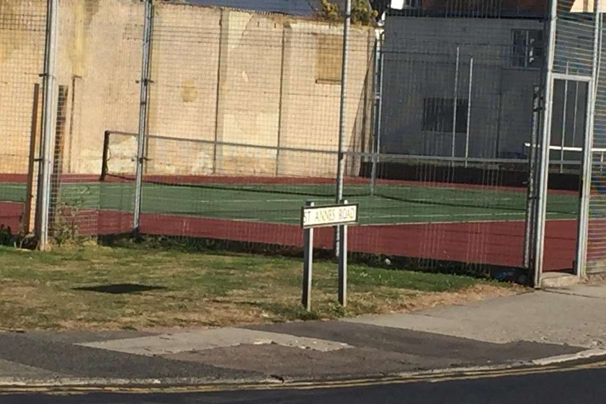 The road sign which the bikes were chained to in Whitstable before the theft.