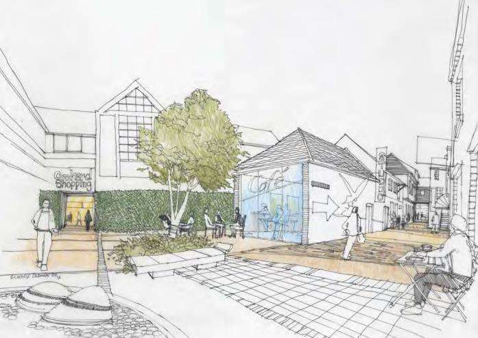 Vision to activate Bulls Head Yard and provide access to Orchards Shopping Centre