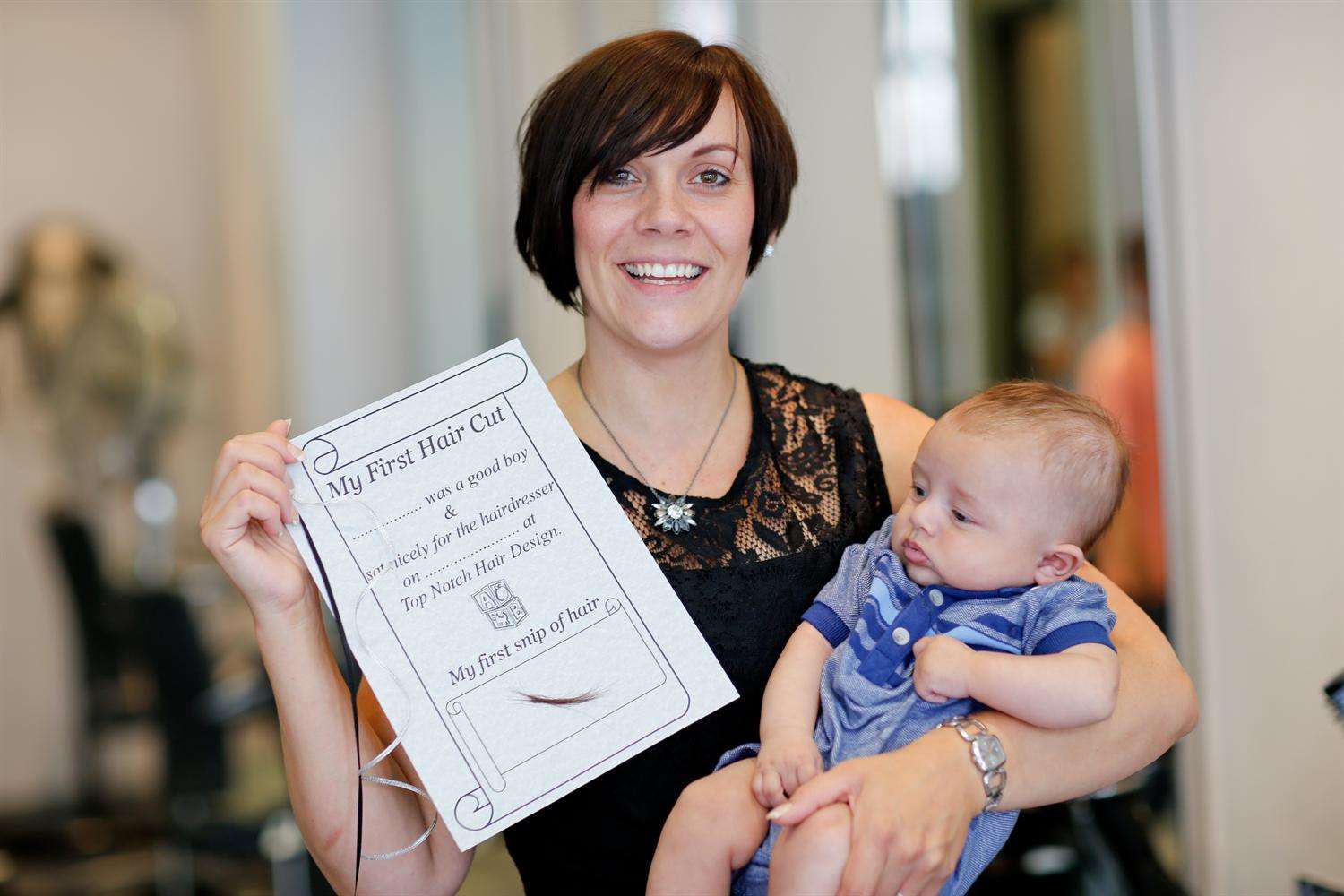 Jane Gallagher with son Jack.