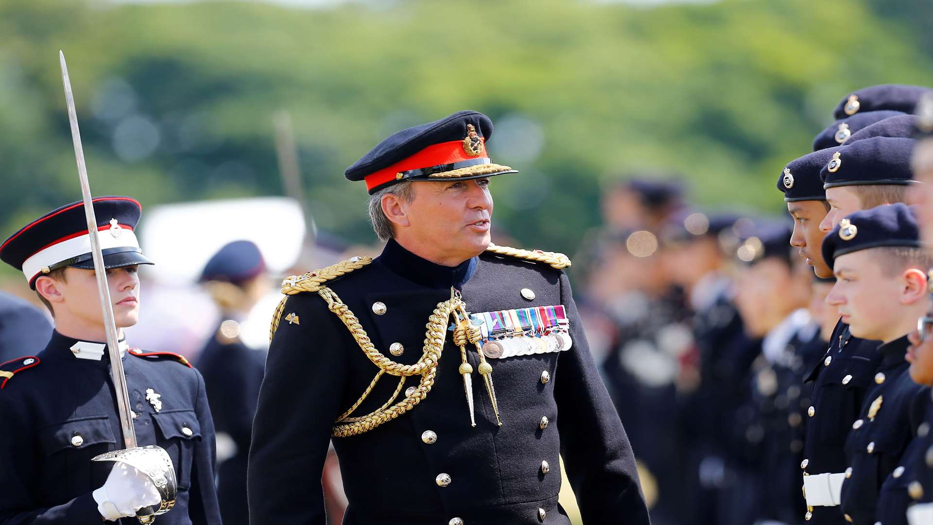 Lt Gen Bashall carries out the Grand Day Inspection. Picture courtesy of Edwards Harvey PR & Marketing.