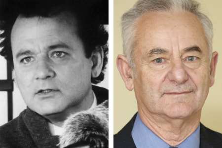 Actor Bill Murray and Cllr Roger Truelove