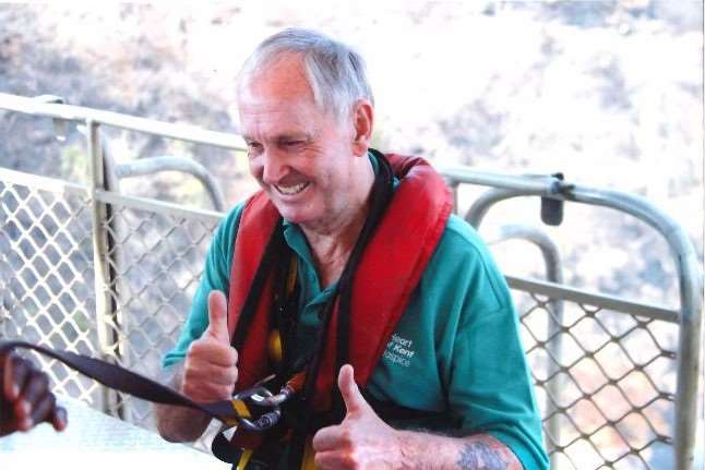 Ray Taylor completed the jump from the Victoria Falls bridge