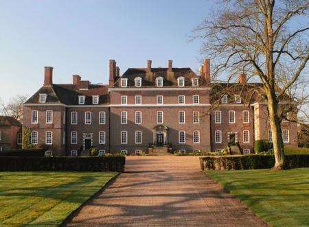 Great Maytham Hall at Rolvenden where two appartments are for sale