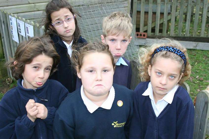 Pupils at Bromstone Primary School were in tears after thugs killed two of their beloved chickens