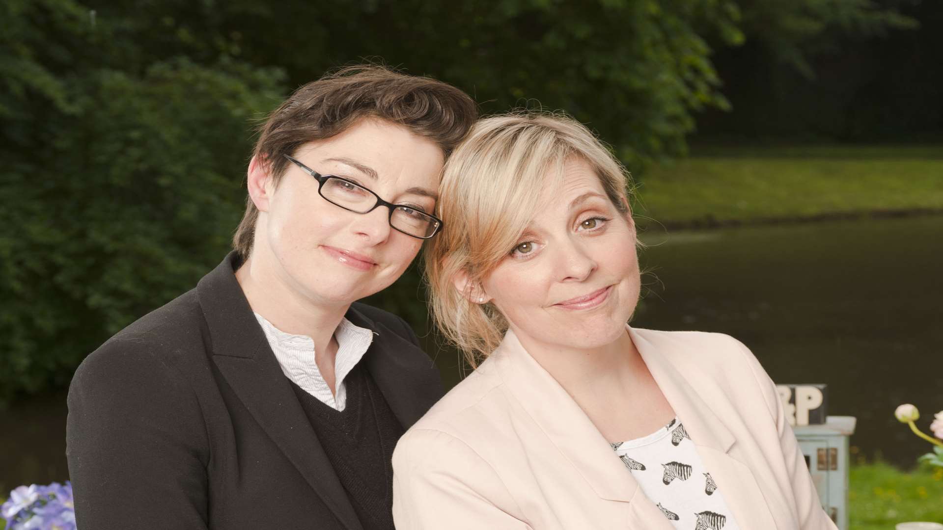 Sue Perkins with her Bake Off co-presenter Mel Giedroyc Picture: BBC
