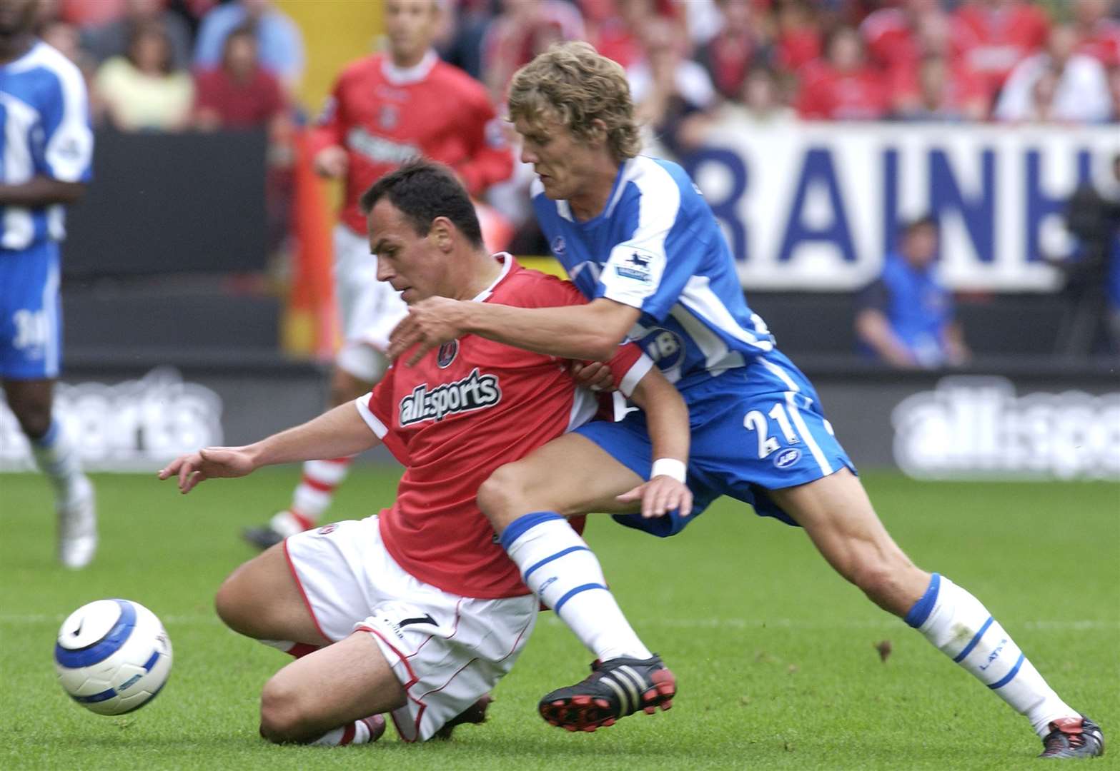 Jimmy Bullard, right, in action during his Wigan days, is scheduled to play on Sunday. Picture: Matthew Walker