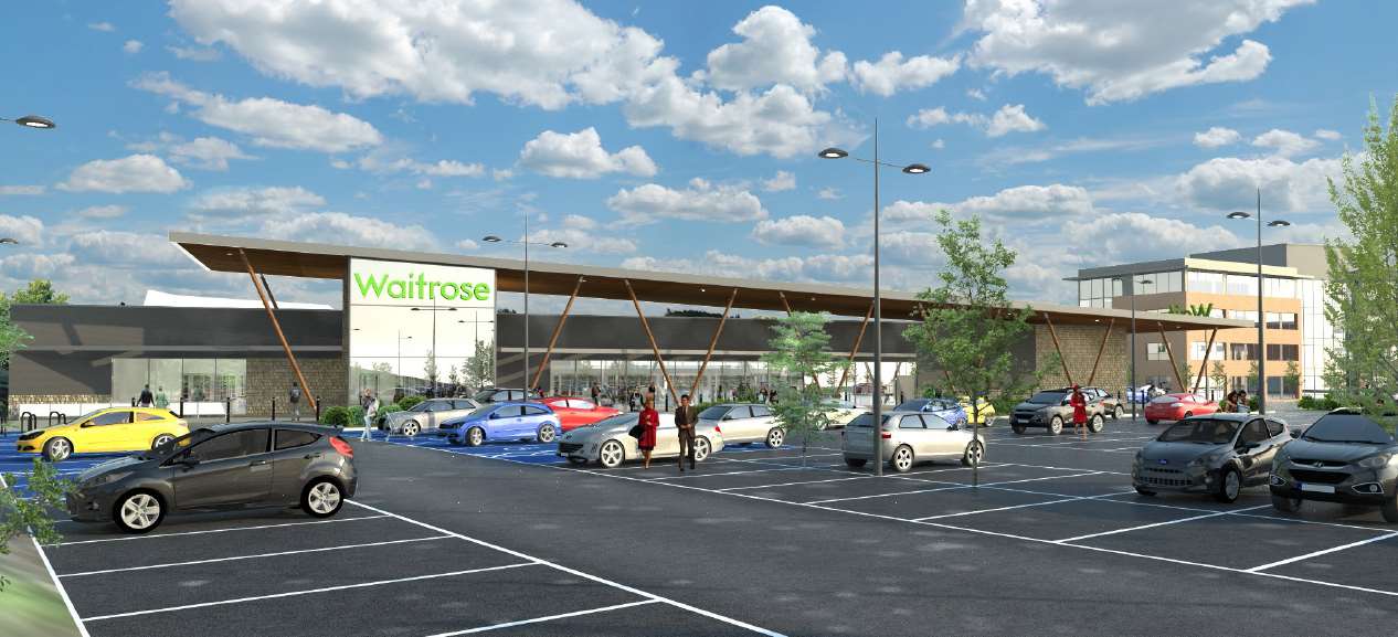 An artist's impression of the new Waitrose at Eclipse Park
