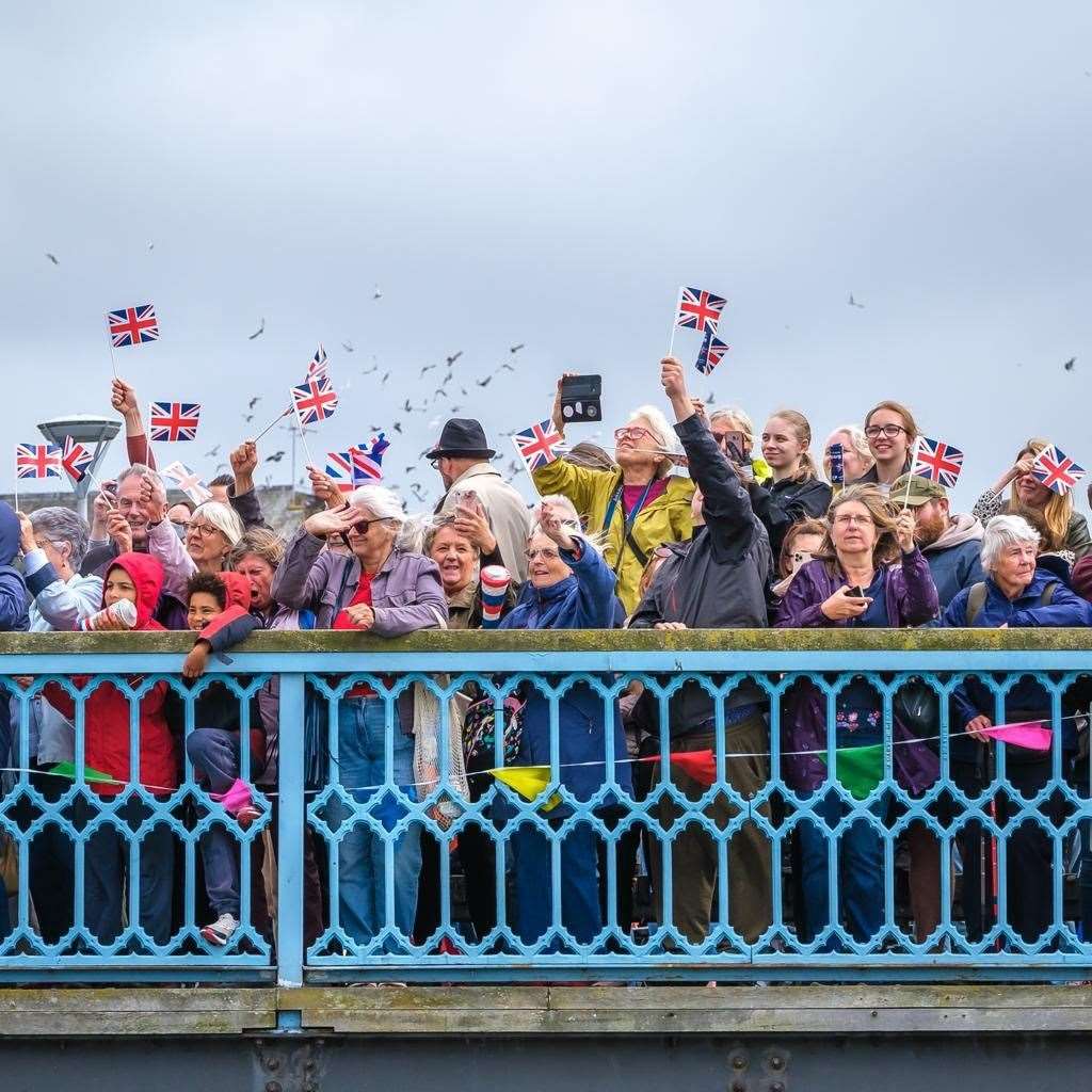 Crowds at The Medway Jubilee River Pageant off Chatham. Picture: Medway Council Twitter