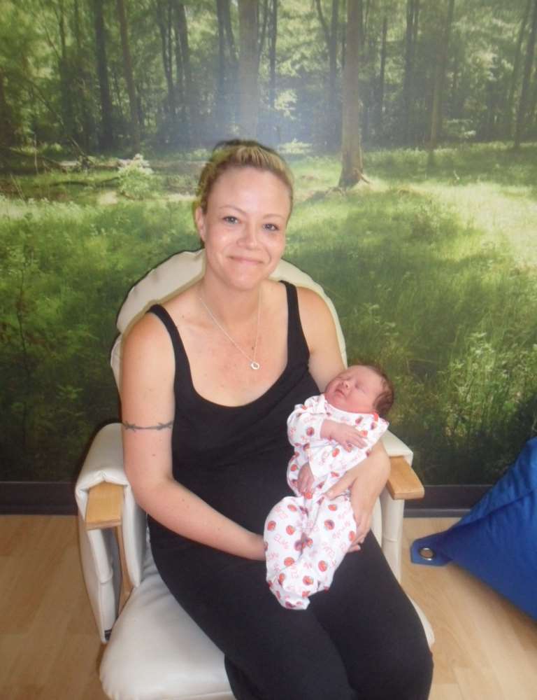 Vicky Hobson with baby Zach