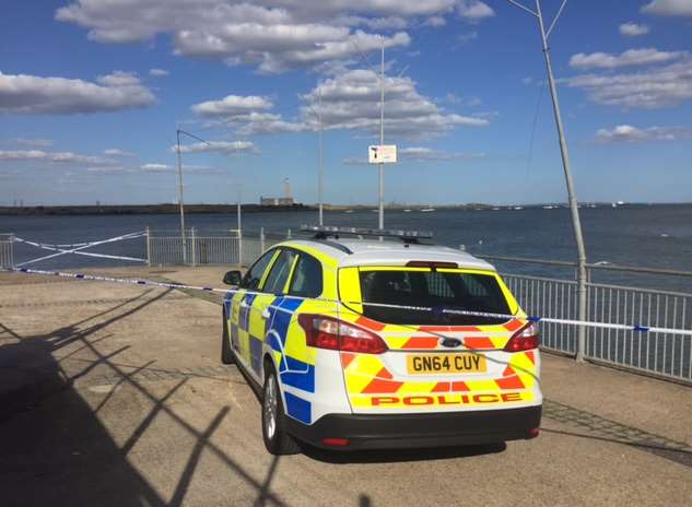 Police on Gillingham pier