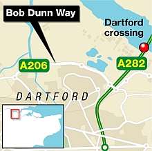 The crash happened on Tuesday night on the A206 in Dartford. Graphic: Ashley Austen