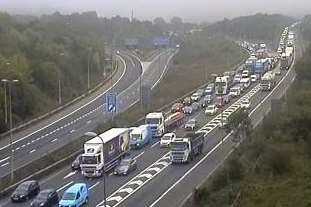 Drivers have been caught up in long delays on the M25 after a crash