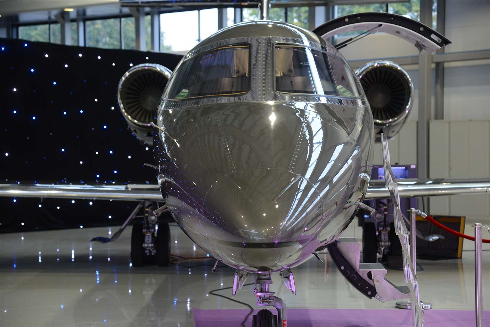 The new Learjet 75 unveiled at Biggin Hill Airport