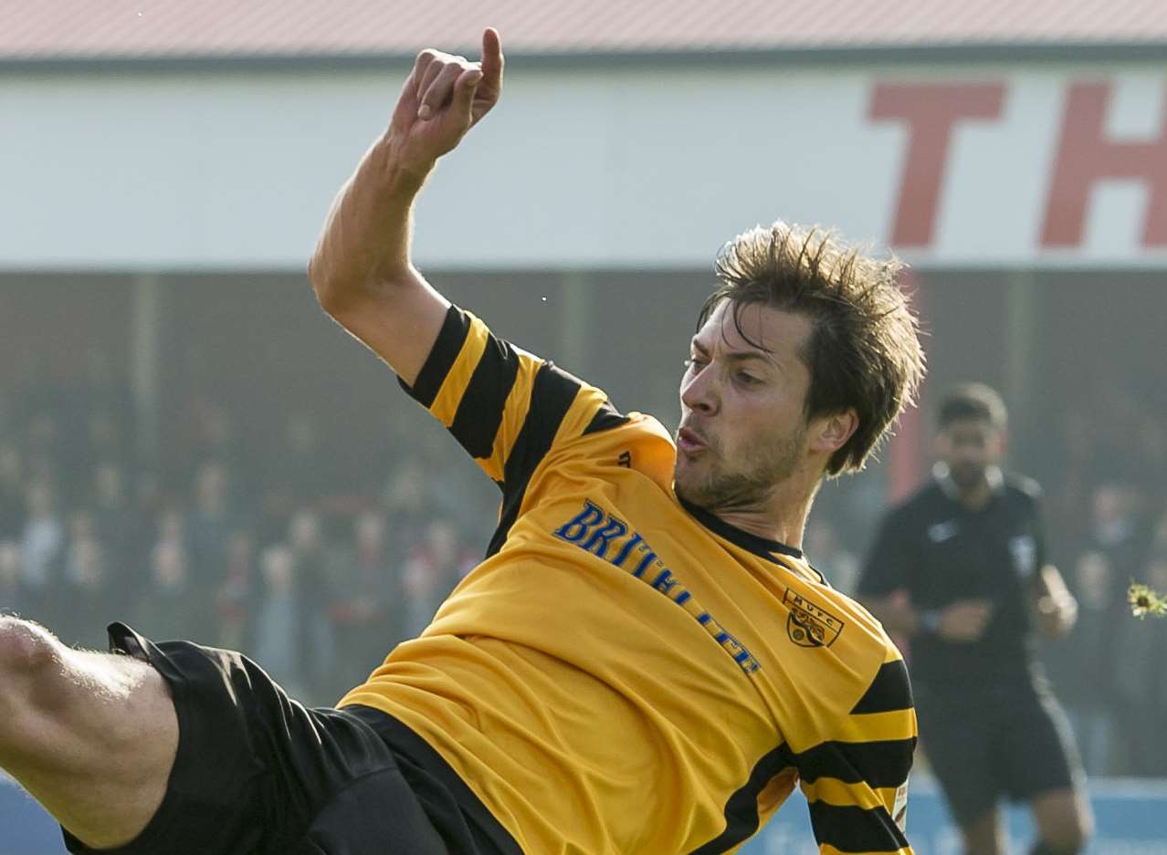 Maidstone goalscorer Joe Healy in action at Ebbsfleet Picture Andy Payton