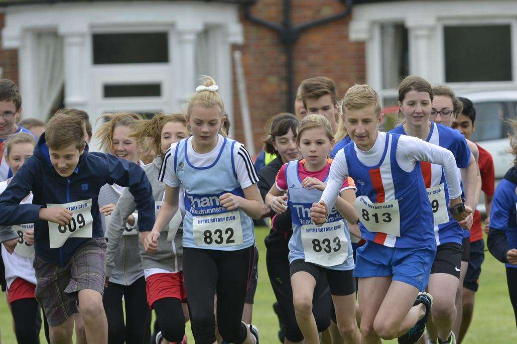 The secondary school age race for last May's Hythe Rotary Round the Houses.