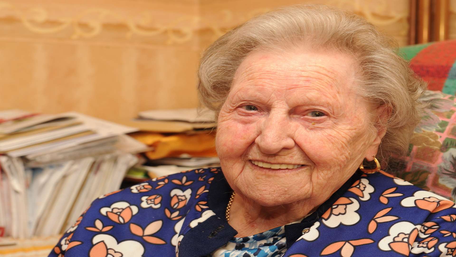 Violet Bartholomew celebrated her 100th birthday with fish and chips. Picture: Steve Crispe