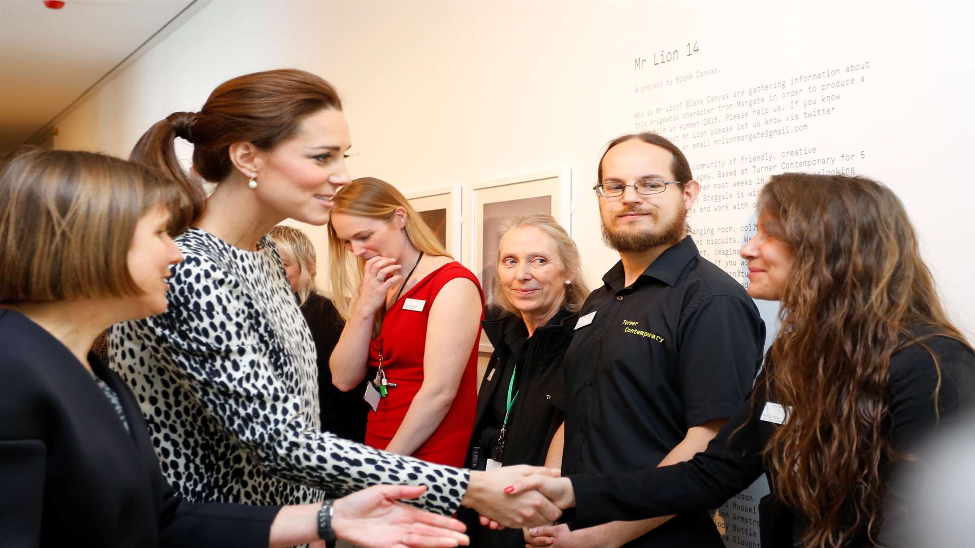 Kate meets Turner Contemporary staff. Picture: Andy Jones/Isle of Thanet Gazette