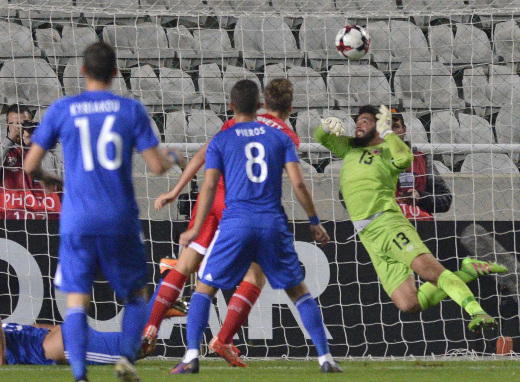 It's likely to be another busy evening for Deren Ibrahim in the Gibraltar goal Picture: Gibraltar FA/Ian Martinez