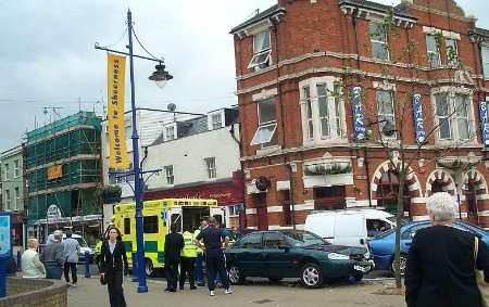 The emergency services at the scene of the tragedy. Picture: GEMMA CONSTABLE