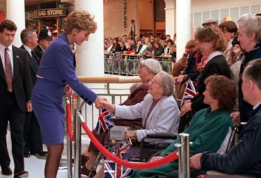 Diana opened the £72million shopping complex after a there year build