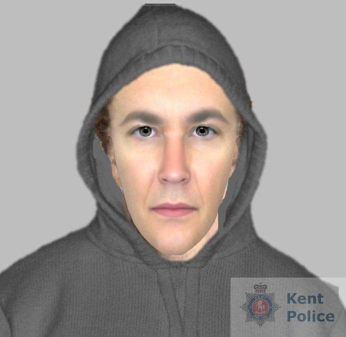 A computer-generated image of a man police want to speak to about a burglary in Staplehurst Road, Frittenden. Picture: Kent Police