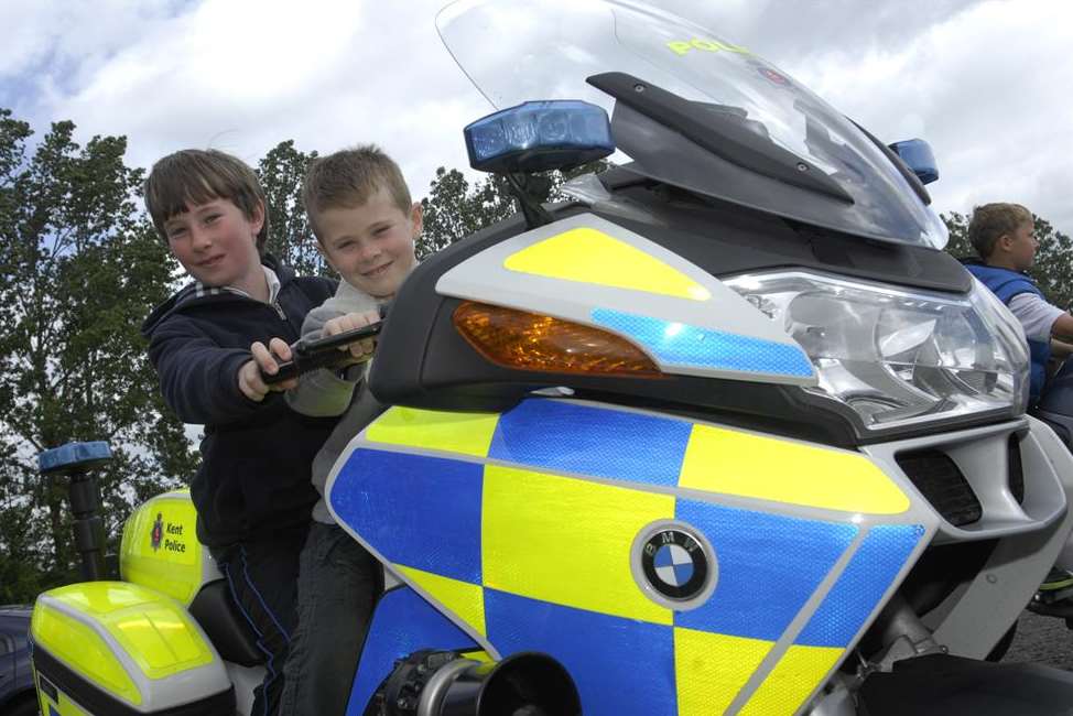 Fergus Wilson wants to engage youngsters in police work. Stock picture: Toby and Ben Martin at a police open day in Maidstone