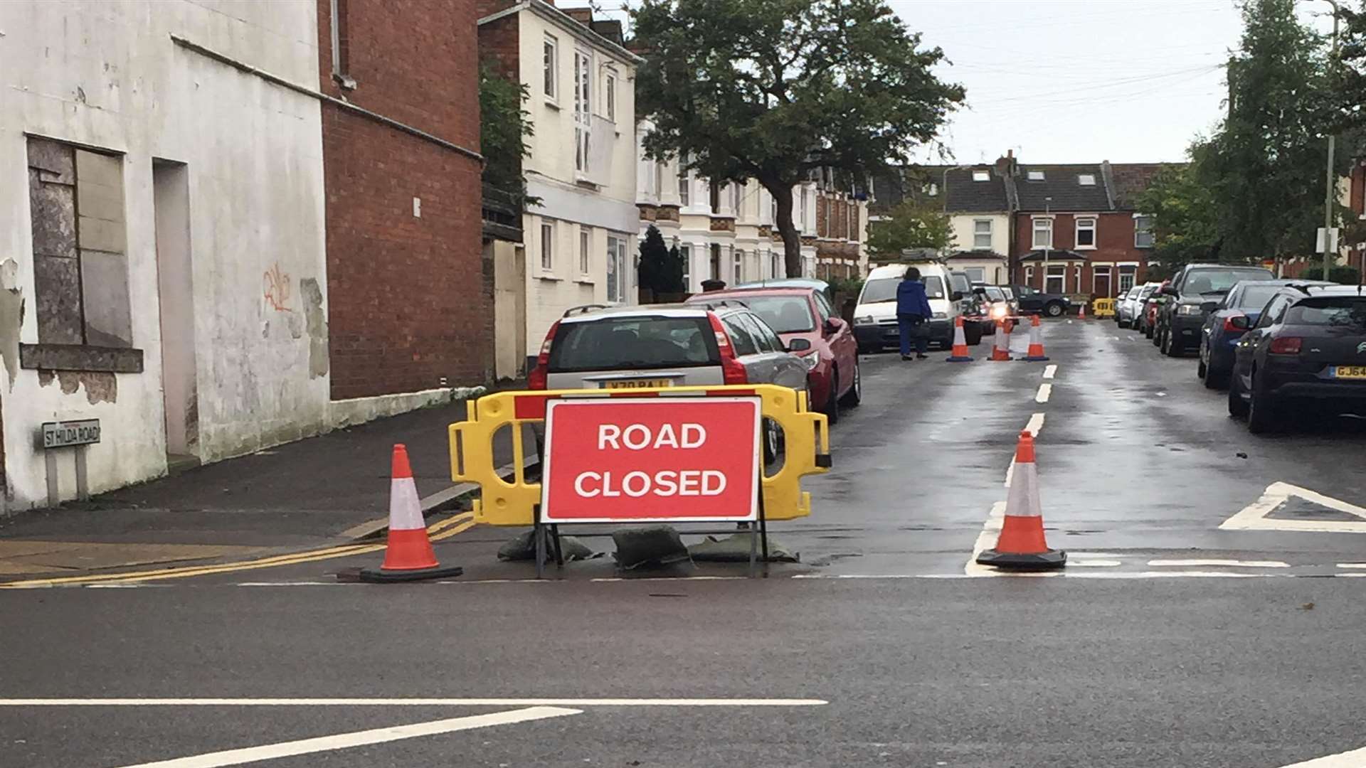 The road is closed