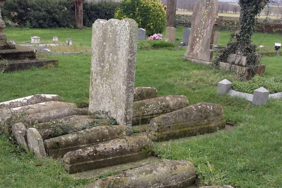 Pip's graves in St James' church, Cooling