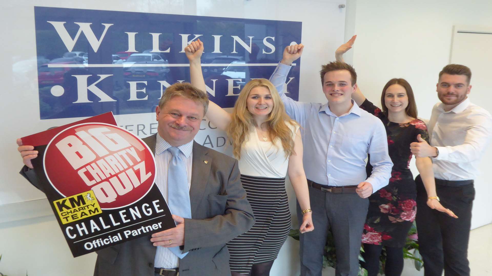 Mike Startup and the Wilkins Kennedy team are supporting the KM Big Charity Quiz in Maidstone.
