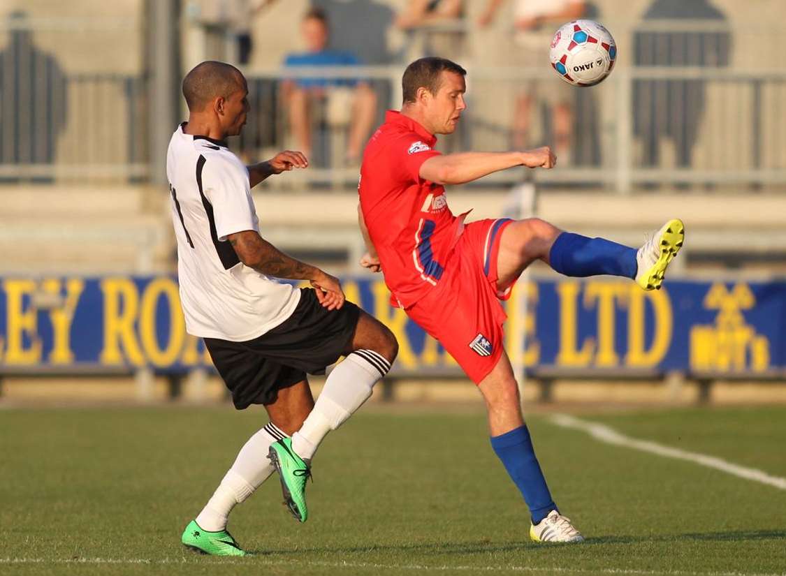 Gary Borrowdale in action for the Gills against Dartford Picture: John Westhrop