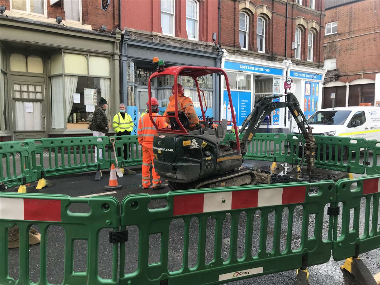 The Southern Water work in Rochester High Street