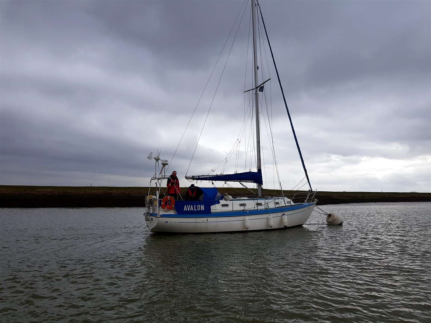 The 33-foot sloop Avalon which required assistance from the Whitstable Lifeboat on Saturdayafternoon. (1348967)