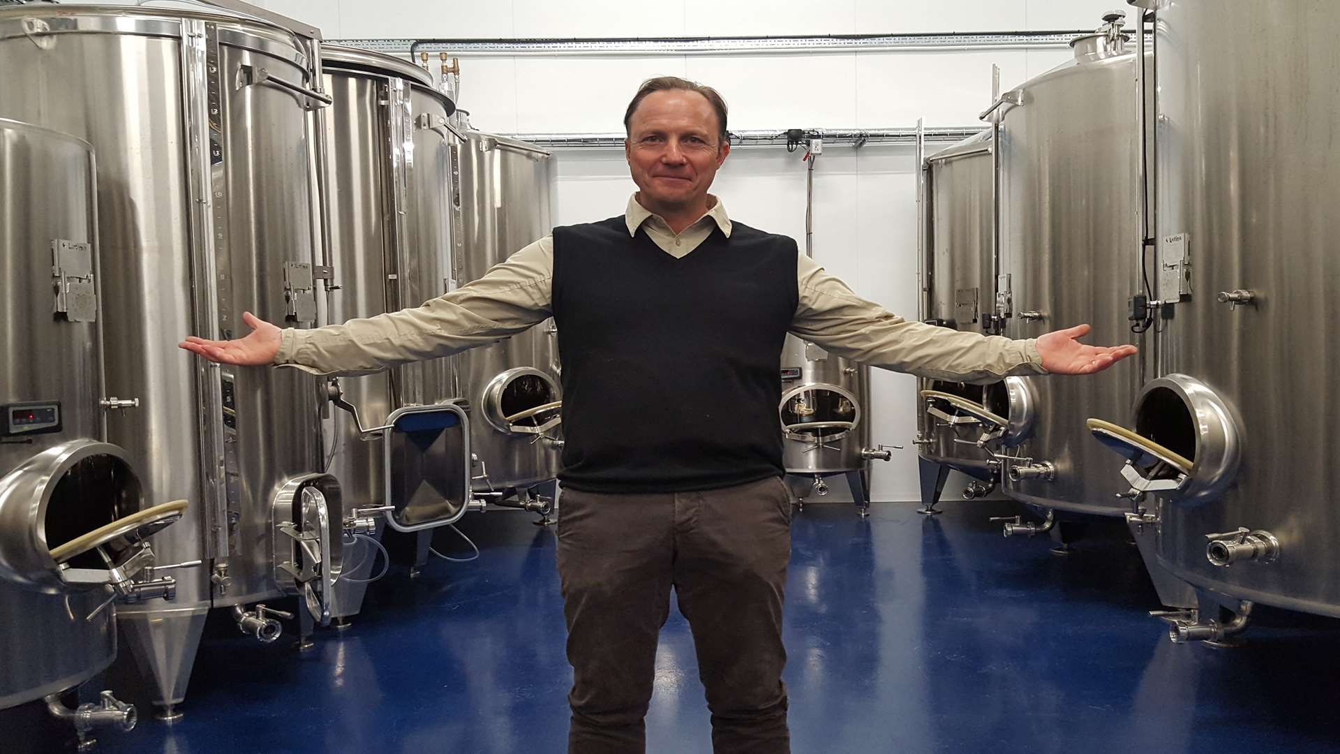 Charles Simpson of Simpsons Wine Estate has invested in 36 stainless steel containers