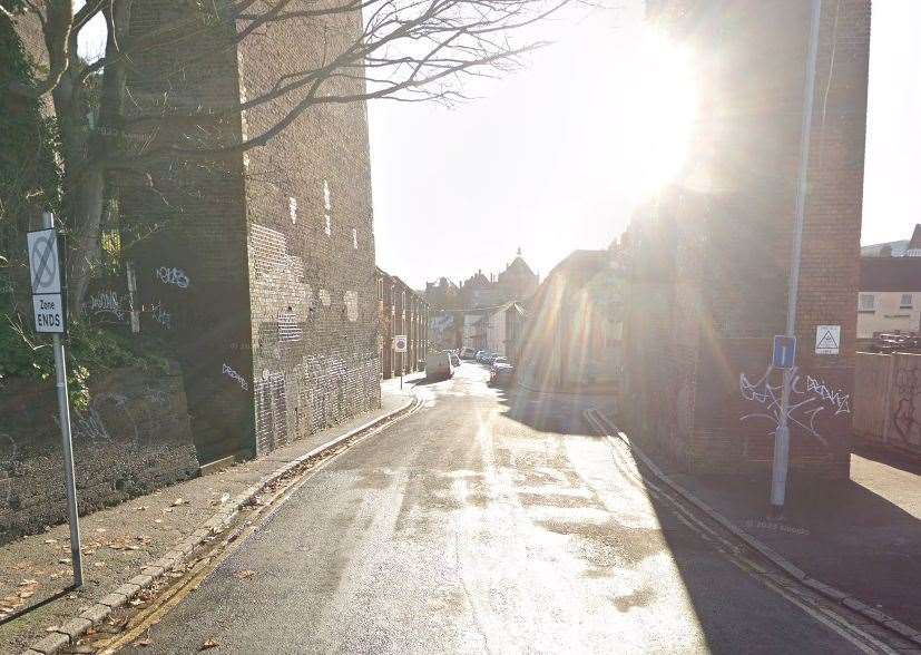 The attack happened on grass just off Bradstone Avenue in Folkestone. Picture: Google