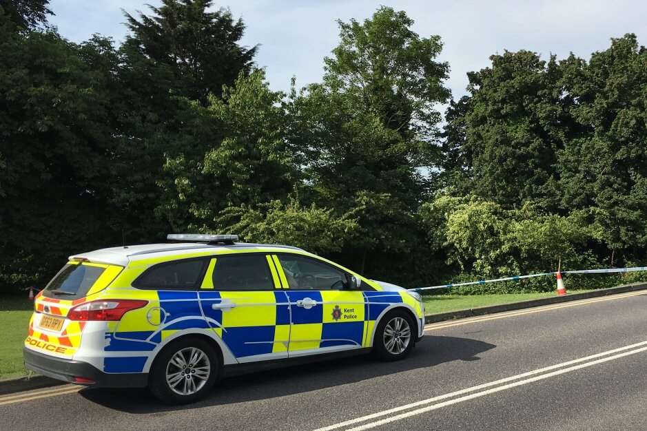 Police cordoned off woodland following the alleged attack. Picture: InQuire