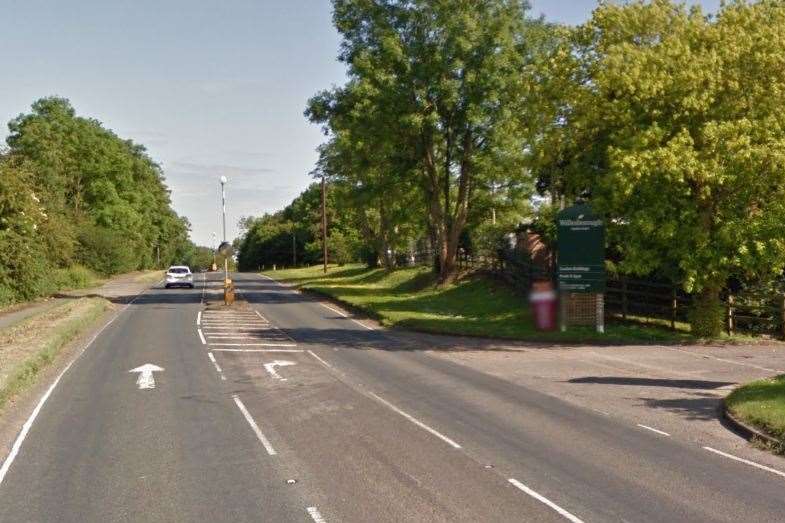The crash happened on the A20 Hythe Road. Picture: Google.
